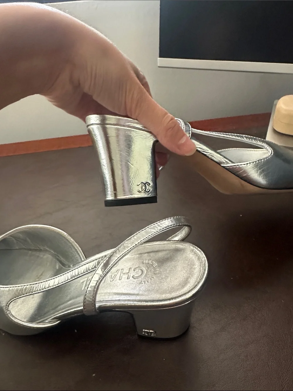 CHANEL slingback heels